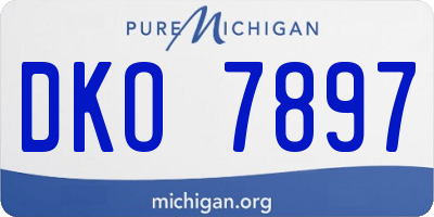MI license plate DKO7897