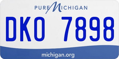 MI license plate DKO7898