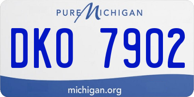 MI license plate DKO7902