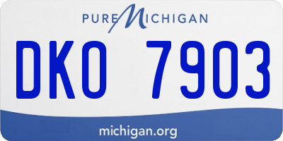 MI license plate DKO7903