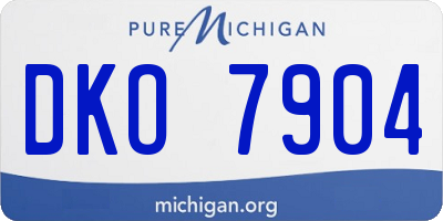 MI license plate DKO7904