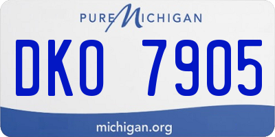 MI license plate DKO7905