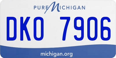MI license plate DKO7906