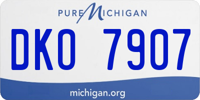 MI license plate DKO7907