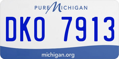 MI license plate DKO7913