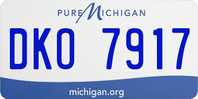 MI license plate DKO7917