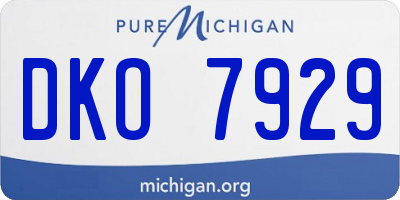 MI license plate DKO7929