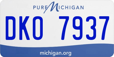 MI license plate DKO7937