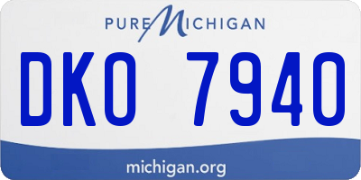 MI license plate DKO7940