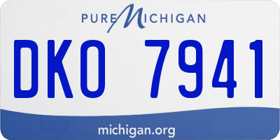 MI license plate DKO7941