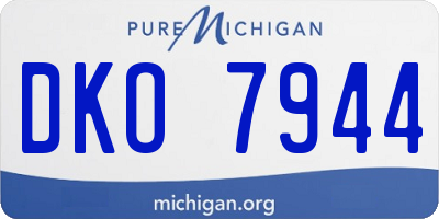 MI license plate DKO7944