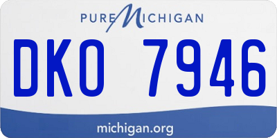 MI license plate DKO7946