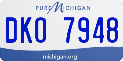 MI license plate DKO7948
