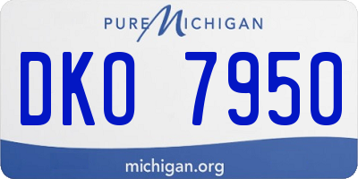 MI license plate DKO7950