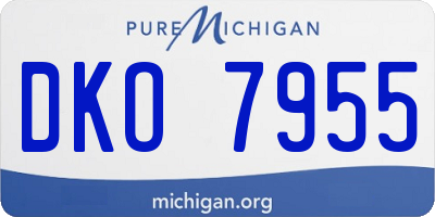 MI license plate DKO7955