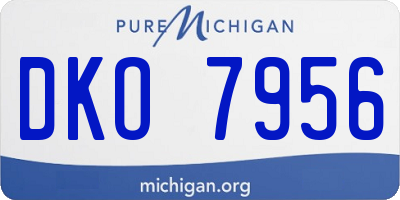 MI license plate DKO7956