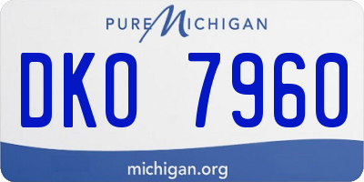 MI license plate DKO7960