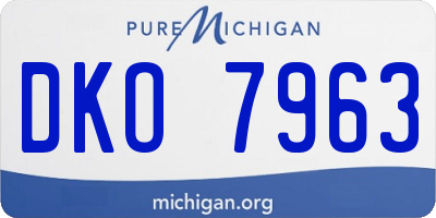 MI license plate DKO7963