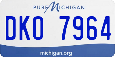 MI license plate DKO7964