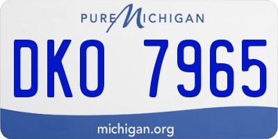 MI license plate DKO7965