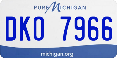 MI license plate DKO7966