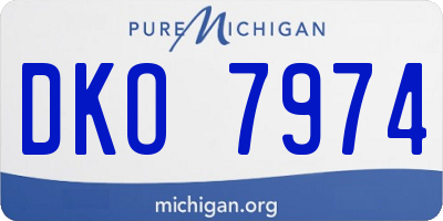 MI license plate DKO7974