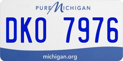 MI license plate DKO7976