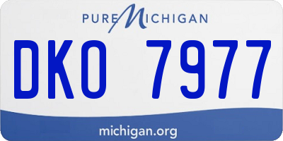 MI license plate DKO7977