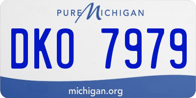 MI license plate DKO7979