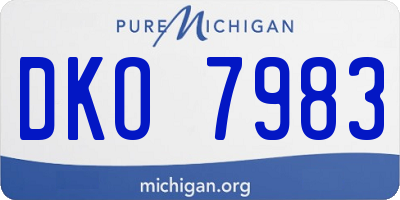 MI license plate DKO7983
