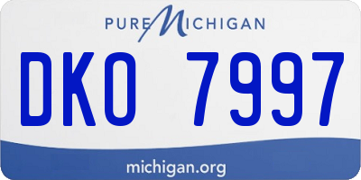 MI license plate DKO7997