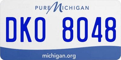 MI license plate DKO8048