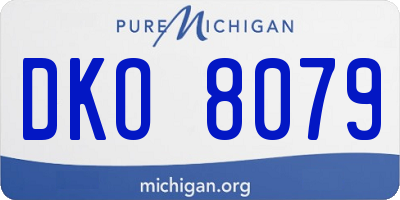 MI license plate DKO8079