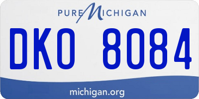 MI license plate DKO8084
