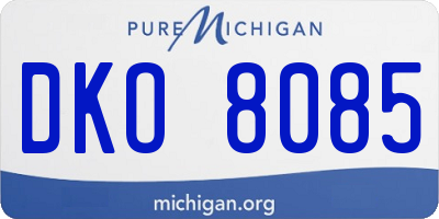 MI license plate DKO8085