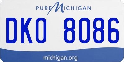 MI license plate DKO8086