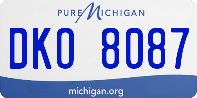 MI license plate DKO8087