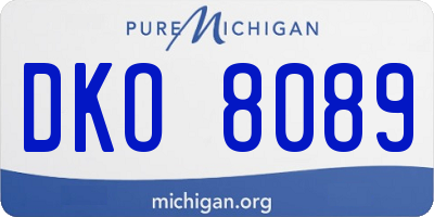 MI license plate DKO8089