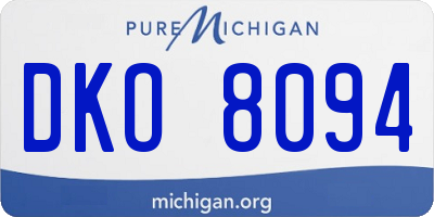 MI license plate DKO8094