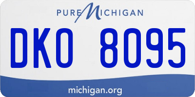 MI license plate DKO8095