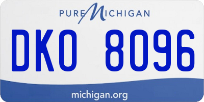 MI license plate DKO8096