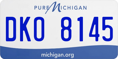 MI license plate DKO8145
