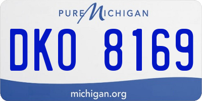 MI license plate DKO8169