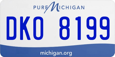 MI license plate DKO8199
