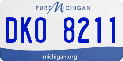 MI license plate DKO8211