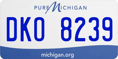 MI license plate DKO8239