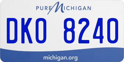 MI license plate DKO8240