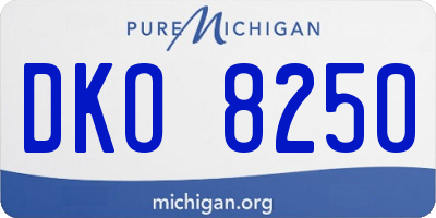 MI license plate DKO8250