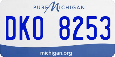 MI license plate DKO8253