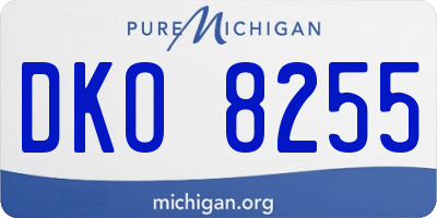 MI license plate DKO8255